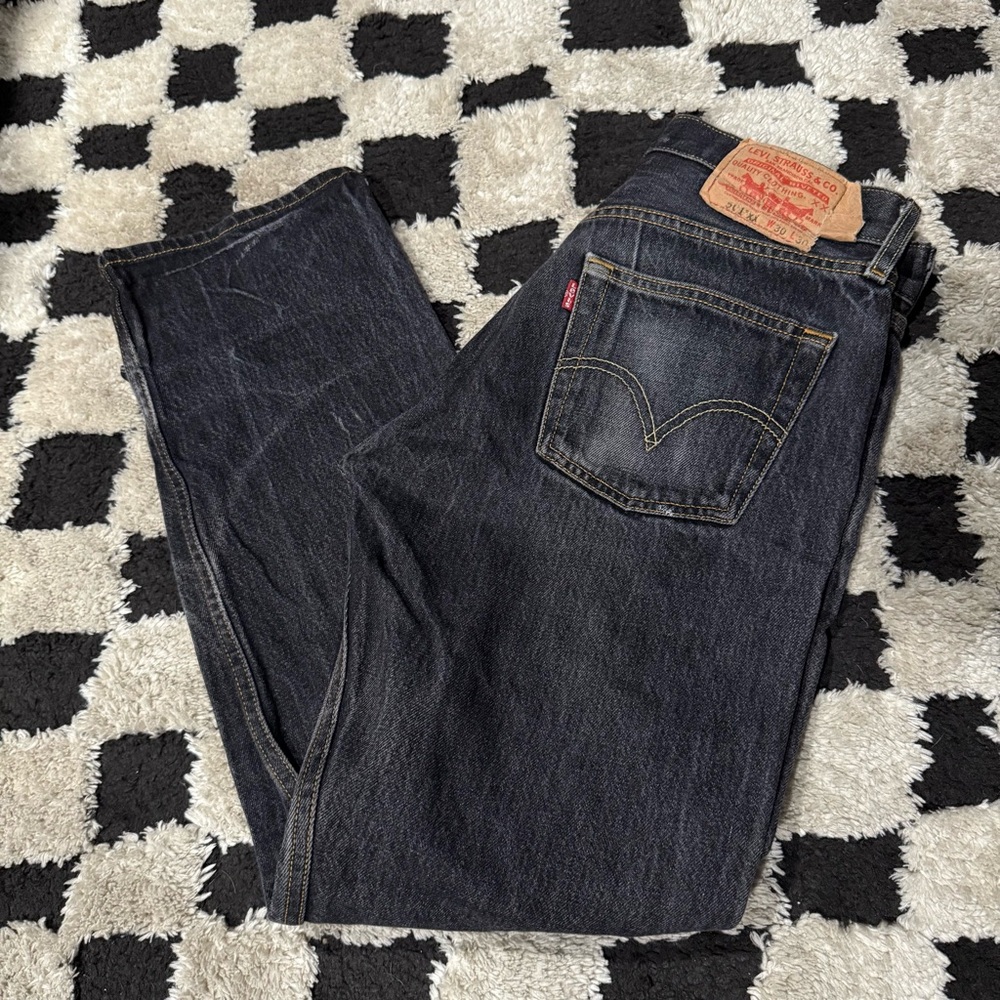 Levi's Men's Straight Jeans - Black - Picture 2 of 9